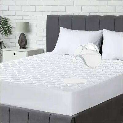 NONE Protettore Impermeabile Trapuntato per Materasso 90cm, 105cm, 135cm, 150cm - Coprimaterasso Traspirante con Fascia Elastica e Profondità di 30 cm - Bianco NONE Protettore Impermeabile Trapuntato per Materasso 90cm, 105cm, 135cm, 150cm - Coprimaterasso Traspirante con Fascia Elastica e Profondità di 30 cm - Bianco
