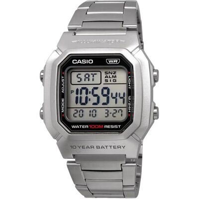 Casio Orologio digitale Classic W-800HD-1AV 44,2 × 36,8 × 13,4 mm. Batteria da 10 anni, cinturino in acciaio WR 100m Casio Orologio digitale Classic W-800HD-1AV 44,2 × 36,8 × 13,4 mm. Batteria da 10 anni, cinturino in acciaio WR 100m