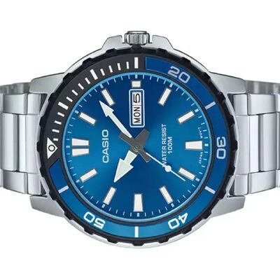 Casio Duro Marine Monster Sports orologio sportivo da immersione per uomo MTD-125D-2A1 45,6 mm 100 m WR cinturino in acciaio Casio Duro Marine Monster Sports orologio sportivo da immersione per uomo MTD-125D-2A1 45,6 mm 100 m WR cinturino in acciaio