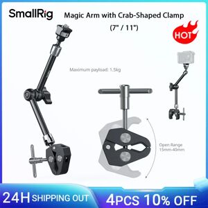SmallRig Braccio magico da 7/11" con morsetto a forma di granchio, testa a sfera per 360 ° Regolazioni con vite 1/4"-20 per Action Cameras, Monitor SmallRig Braccio magico da 7/11" con morsetto a forma di granchio, testa a sfera per 360 ° Regolazioni con vite 1/4"-20 per Action Cameras, Monitor