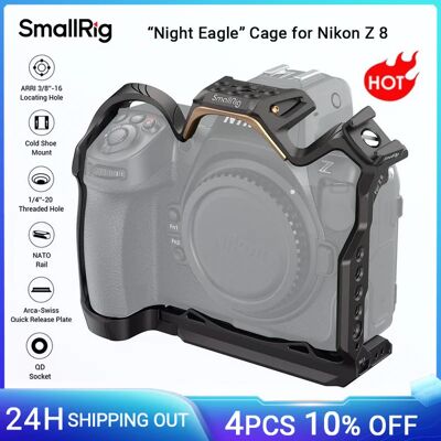 SmallRig Gabbia per fotocamera Night Eagle Z8 per Nikon Z 8 Full Cage con piastra a sgancio rapido per Arca-Swiss per microfono e luce-4316 SmallRig Gabbia per fotocamera Night Eagle Z8 per Nikon Z 8 Full Cage con piastra a sgancio rapido per Arca-Swiss per microfono e luce-4316