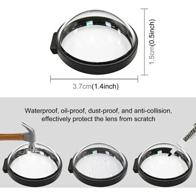 PULUZ Copertura per lenti in vetro temperato ottico per GoPro MAX2, per fotocamera GoPro MAX 2, copertura protettiva per lenti in vetro con durezza 10H PULUZ Copertura per lenti in vetro temperato ottico per GoPro MAX2, per fotocamera GoPro MAX 2, copertura protettiva per lenti in vetro con durezza 10H
