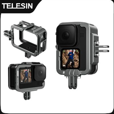 TELESIN Telaio In Lega di Alluminio Custodia Per GoPro 12 11 10 9 Doppio Clod Scarpa Guscio Protettivo Per GoPro Hero 12 10 11 9 Accessori TELESIN Telaio In Lega di Alluminio Custodia Per GoPro 12 11 10 9 Doppio Clod Scarpa Guscio Protettivo Per GoPro Hero 12 10 11 9 Accessori