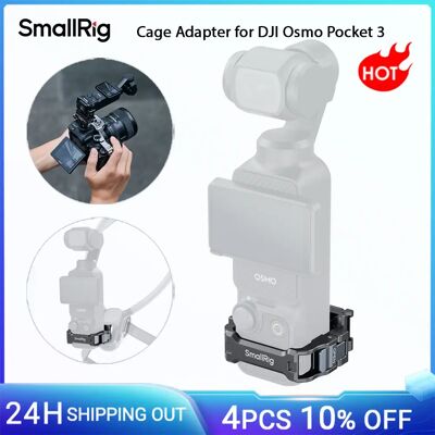 SmallRig Adattatore per gabbia Pocket 3 per DJI Osmo Pocket 3 con pattino freddo per bastoncini selfie, supporti per il collo Teste Pan-Tilt a sgancio rapido SmallRig Adattatore per gabbia Pocket 3 per DJI Osmo Pocket 3 con pattino freddo per bastoncini selfie, supporti per il collo Teste Pan-Tilt a sgancio rapido