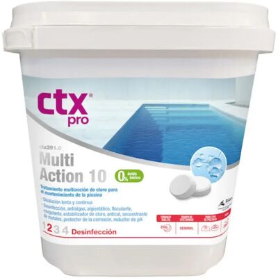 CTX Multiacion Cloro 10// 5 Kg 0% acido borico - 391 pro per la manutenzione della piscina CTX Multiacion Cloro 10// 5 Kg 0% acido borico - 391 pro per la manutenzione della piscina