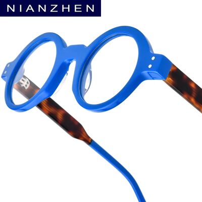 FONEX NIANZHEN Occhiali da vista in acetato Telaio da uomo Nuovo design rotondo di marca Occhiali da donna Retro Occhiali vintage Occhiali giapponesi 29005 FONEX NIANZHEN Occhiali da vista in acetato Telaio da uomo Nuovo design rotondo di marca Occhiali da donna Retro Occhiali vintage Occhiali giapponesi 29005