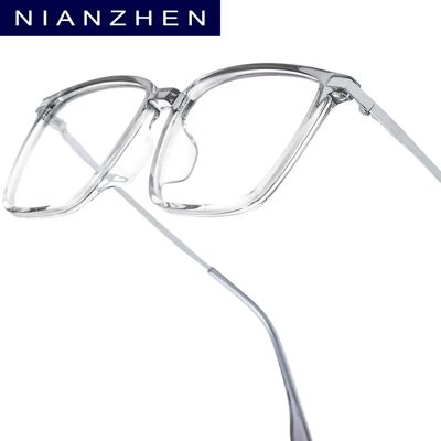 FONEX NIANZHEN TR90 Occhiali da vista Telaio da uomo Quadrato Occhiali di design di marca Donna Retro Vintage Occhiali ultraleggeri Occhiali 5042 FONEX NIANZHEN TR90 Occhiali da vista Telaio da uomo Quadrato Occhiali di design di marca Donna Retro Vintage Occhiali ultraleggeri Occhiali 5042