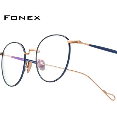 FONEX Occhiali da vista in titanio Montatura da donna Brand Design Occhiali da vista rotondi vintage Montatura da uomo Occhiali giapponesi Occhiali ultraleggeri 85645 FONEX Occhiali da vista in titanio Montatura da donna Brand Design Occhiali da vista rotondi vintage Montatura da uomo Occhiali giapponesi Occhiali ultraleggeri 85645