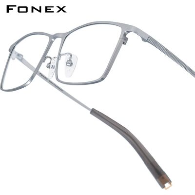 FONEX Occhiali da vista in titanio Montatura da uomo Nuovo design di marca Occhiali da vista quadrati Occhiali da lavoro giapponesi ultraleggeri di alta qualità 85874 FONEX Occhiali da vista in titanio Montatura da uomo Nuovo design di marca Occhiali da vista quadrati Occhiali da lavoro giapponesi ultraleggeri di alta qualità 85874