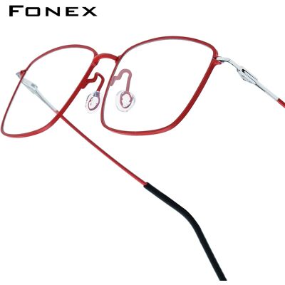 FONEX Montatura per Occhiali in Titanio, Design di Marca per Uomo, Stile Coreano e Giapponese, Occhiali Ultraleggeri Senza Viti, Modello Danimarca 5913 FONEX Montatura per Occhiali in Titanio, Design di Marca per Uomo, Stile Coreano e Giapponese, Occhiali Ultraleggeri Senza Viti, Modello Danimarca 5913