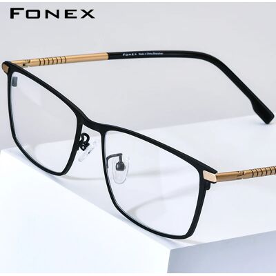 FONEX Montatura per occhiali in titanio , design di marca, modello quadrato, occhiali ultraleggeri, occhiali giapponesi ultraleggeri di alta qualità, modello 85915. FONEX Montatura per occhiali in titanio , design di marca, modello quadrato, occhiali ultraleggeri, occhiali giapponesi ultraleggeri di alta qualità, modello 85915.