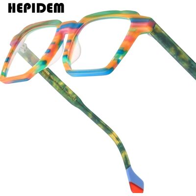 FONEX HEPIDEM Occhiali da vista in acetato Telaio da uomo New Square Brand Design Occhiali da donna Retro Vintage Occhiali Occhiali giapponesi 9287 FONEX HEPIDEM Occhiali da vista in acetato Telaio da uomo New Square Brand Design Occhiali da donna Retro Vintage Occhiali Occhiali giapponesi 9287