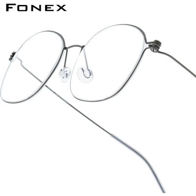 FONEX Occhiali in titanio Montatura da uomo Brand Design Occhiali da vista Montatura ultraleggera di alta qualità Danimarca Morten Occhiali senza viti 7513 FONEX Occhiali in titanio Montatura da uomo Brand Design Occhiali da vista Montatura ultraleggera di alta qualità Danimarca Morten Occhiali senza viti 7513