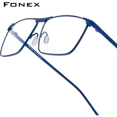 FONEX Occhiali da vista in titanio puro Montatura da uomo Design di marca Occhiali da vista quadrati Montatura di grandi dimensioni Occhiali personalizzati giapponesi 8526 FONEX Occhiali da vista in titanio puro Montatura da uomo Design di marca Occhiali da vista quadrati Montatura di grandi dimensioni Occhiali personalizzati giapponesi 8526