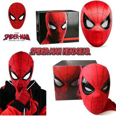 Bandai NUOVA Maschera di Spider-Man 1:1 per Cosplay di Halloween con Occhi Lampeggianti Controllabili tramite Telecomando, Accessorio per Costume, Regalo Bandai NUOVA Maschera di Spider-Man 1:1 per Cosplay di Halloween con Occhi Lampeggianti Controllabili tramite Telecomando, Accessorio per Costume, Regalo