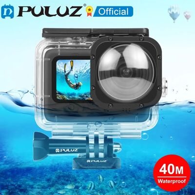 PULUZ Custodia protettiva impermeabile da 40 m con fibbia Supporto base e vite per GoPro HERO12 11 10 9 Black Max Lens Mod 1.0 PULUZ Custodia protettiva impermeabile da 40 m con fibbia Supporto base e vite per GoPro HERO12 11 10 9 Black Max Lens Mod 1.0