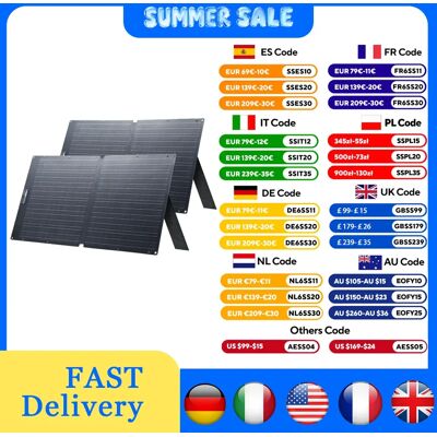 ALLPOWERS Pannello Solare SE100 100W/200W IP68 Impermeabile Monocristallino Pieghevole per Stazione di Alimentazione Esterna ALLPOWERS Pannello Solare SE100 100W/200W IP68 Impermeabile Monocristallino Pieghevole per Stazione di Alimentazione Esterna