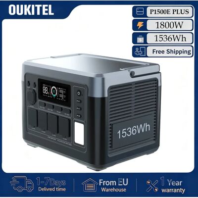 OUKITEL P1500 Plus 1800W 1536Wh Stazione di Alimentazione Portatile, per Campeggio, Camper, Emergenze Domestiche, Backup Solare OUKITEL P1500 Plus 1800W 1536Wh Stazione di Alimentazione Portatile, per Campeggio, Camper, Emergenze Domestiche, Backup Solare