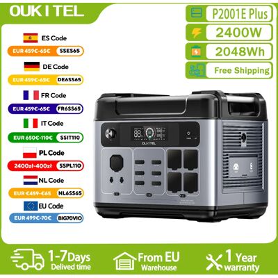 OUKITEL P2001E PLUS Centrale Elettrica Portatile 2400W Generatore Solare 2048Wh Lifepo4 Batteria di Backup Domestico di Campeggio Esterna Alimentazione Mobile OUKITEL P2001E PLUS Centrale Elettrica Portatile 2400W Generatore Solare 2048Wh Lifepo4 Batteria di Backup Domestico di Campeggio Esterna Alimentazione Mobile