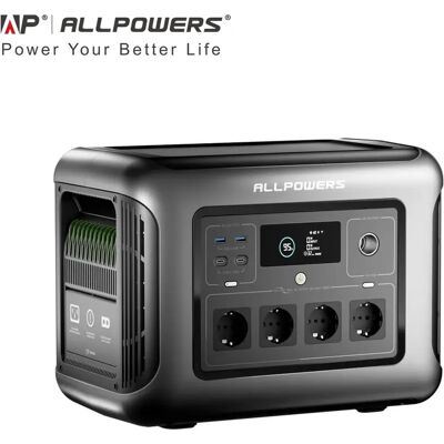 ALLPOWERS R1500 LITE Stazione di Alimentazione Portatile 1056Wh 1600W (3200W di Picco) con Uscita AC, Batteria LiFePO4, Generatore Solare per Campeggio, Camper e Uso Domestico ALLPOWERS R1500 LITE Stazione di Alimentazione Portatile 1056Wh 1600W (3200W di Picco) con Uscita AC, Batteria LiFePO4, Generatore Solare per Campeggio, Camper e Uso Domestico