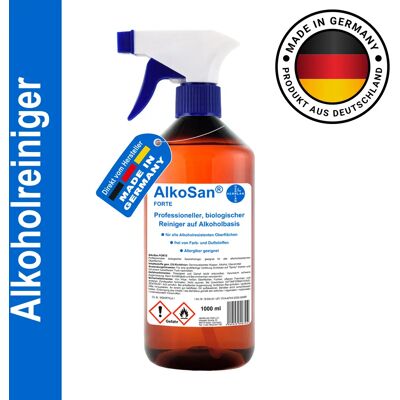NONE HERRLAN ® Detergente alcolico AlkoSanFORTE Detergente speciale I 1000 ml Flacone spray I Detergente professionale a base di alcol NONE HERRLAN ® Detergente alcolico AlkoSanFORTE Detergente speciale I 1000 ml Flacone spray I Detergente professionale a base di alcol