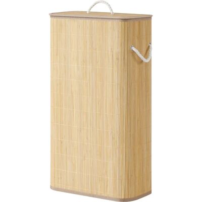 SONGMICS Cesto Portabiancheria con Coperchio, 60 L, Cesto Portabiancheria in Bambù, Rettangolare, Contenitore per Biancheria con Manici, Pieghevole, Rimovibile e Lavabile in Lavatrice, Naturale SONGMICS Cesto Portabiancheria con Coperchio, 60 L, Cesto Portabiancheria in Bambù, Rettangolare, Contenitore per Biancheria con Manici, Pieghevole, Rimovibile e Lavabile in Lavatrice, Naturale