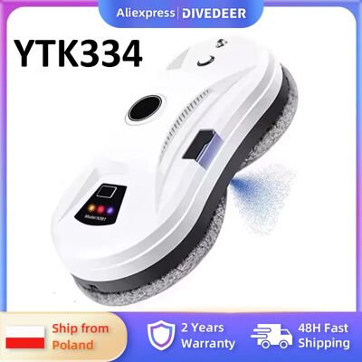 DIVEDEER Robot per la pulizia delle finestre con spruzzo automatico intelligente Spray d'acqua singolo bianco/nero Ideale per finestre di grandi dimensioni DIVEDEER Robot per la pulizia delle finestre con spruzzo automatico intelligente Spray d'acqua singolo bianco/nero Ideale per finestre di grandi dimensioni
