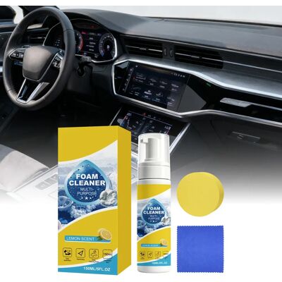 NONE Detergente schiumogeno multiuso da 150 ml, detergente schiumogeno per interni auto con spugna, schiuma detergente senza risciacquo per sedili in pelle e scarpe bianche NONE Detergente schiumogeno multiuso da 150 ml, detergente schiumogeno per interni auto con spugna, schiuma detergente senza risciacquo per sedili in pelle e scarpe bianche