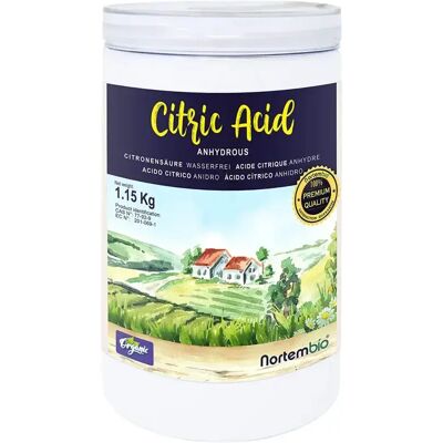 NONE NORTEMBIO Acido Citrico Puro 100% 1,15Kg Rimuovi macchie, deodorante e candeggina Multiuso per la pulizia E-book incluso Senza additivi NONE NORTEMBIO Acido Citrico Puro 100% 1,15Kg Rimuovi macchie, deodorante e candeggina Multiuso per la pulizia E-book incluso Senza additivi