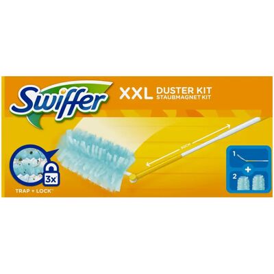 Swiffer Starter Kit Duster XXL Scopa con 1 Manico + 2 Piumini Ricarica di Ricambio Swiffer Starter Kit Duster XXL Scopa con 1 Manico + 2 Piumini Ricarica di Ricambio