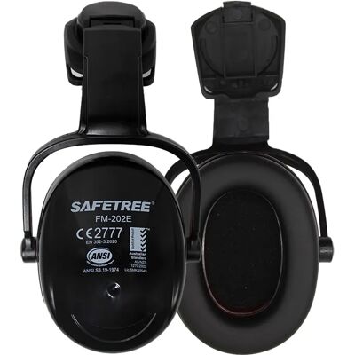 NONE SAFETREE Cuffie antirumore Protezione con cancellazione del rumore Attacco per elmetto protettivo regolabile CE SNR 30 dB, NRR 21 dB NONE SAFETREE Cuffie antirumore Protezione con cancellazione del rumore Attacco per elmetto protettivo regolabile CE SNR 30 dB, NRR 21 dB