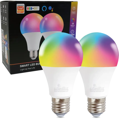LED ATOMANT WiFi Smart LED Lampadina E27 8W RGB+CCT (Bianco caldo, neutro e freddo), Dimmerabile, Equivalente ai tradizionali 90W, Controllo tramite App, Compatibile con Alexa, Google Home, Smart LED ATOMANT WiFi Smart LED Lampadina E27 8W RGB+CCT (Bianco caldo, neutro e freddo), Dimmerabile, Equivalente ai tradizionali 90W, Controllo tramite App, Compatibile con Alexa, Google Home, Smart