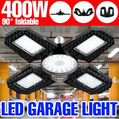 NONE Lampadina a LED E27 Lampada da garage Faretto pieghevole deformabile 220V Proiettore 200W 300W 400W per officina Magazzino Illuminazione industriale NONE Lampadina a LED E27 Lampada da garage Faretto pieghevole deformabile 220V Proiettore 200W 300W 400W per officina Magazzino Illuminazione industriale