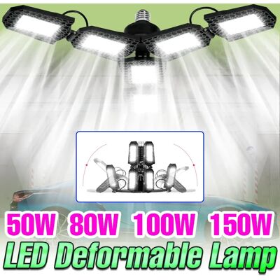 NONE Lampada da garage a LED da 150 W E27 / E26 Luci da officina pieghevoli Lampadine da soffitto per parcheggio per interni 220 V Palloni per negozi Lampade per grandi aree NONE Lampada da garage a LED da 150 W E27 / E26 Luci da officina pieghevoli Lampadine da soffitto per parcheggio per interni 220 V Palloni per negozi Lampade per grandi aree
