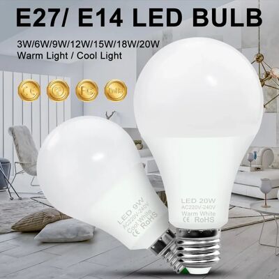 NONE Lampadina a LED 220V E27 Lampada a mais Luce bianca calda Lampadari a LED Lampadina 240V Faretto LED Lampara 3W 6W 9W 12W 15W 18W 20W Per la casa NONE Lampadina a LED 220V E27 Lampada a mais Luce bianca calda Lampadari a LED Lampadina 240V Faretto LED Lampara 3W 6W 9W 12W 15W 18W 20W Per la casa
