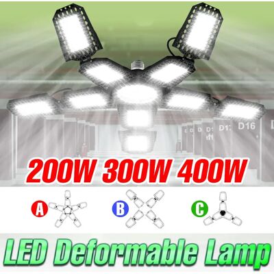NONE Lampadina da officina a LED da 400 W E27/E26 Lampada da garage a deformazione Faretto pieghevole da 220 V 110 V Seminterrati di magazzino Illuminazione per aree di grandi dimensioni NONE Lampadina da officina a LED da 400 W E27/E26 Lampada da garage a deformazione Faretto pieghevole da 220 V 110 V Seminterrati di magazzino Illuminazione per aree di grandi dimensioni