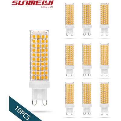 SUNMEIYI 10 pz G9 Lampada A LED AC100V-265V 10 W Senza Sfarfallio 76 LED SMD2835 Lampadari In Ceramica Luce di Illuminazione Per Soggiorno Ha Condotto La Lampadina SUNMEIYI 10 pz G9 Lampada A LED AC100V-265V 10 W Senza Sfarfallio 76 LED SMD2835 Lampadari In Ceramica Luce di Illuminazione Per Soggiorno Ha Condotto La Lampadina