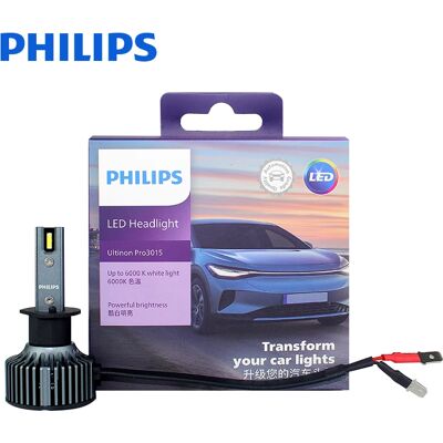 Philips LED H1 Ultinon Pro3015 12V/24V 6000K Lampade LED per fari automatici bianco brillante, 2x Philips LED H1 Ultinon Pro3015 12V/24V 6000K Lampade LED per fari automatici bianco brillante, 2x