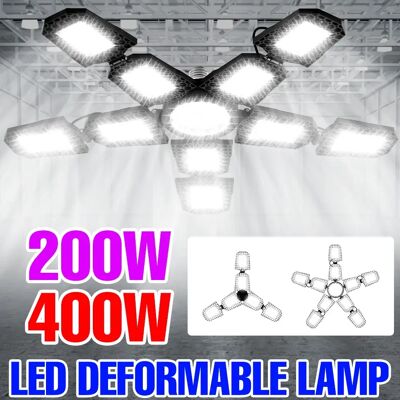 CanLing 400W LED E27 Lampadina Lampada da garage Faretto pieghevole deformabile Bianco freddo/caldo AC100-277V per magazzino domestico Officina Seminterrato CanLing 400W LED E27 Lampadina Lampada da garage Faretto pieghevole deformabile Bianco freddo/caldo AC100-277V per magazzino domestico Officina Seminterrato