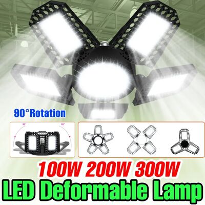 NONE E27/E26 Lampadina A LED 220V Lampada da Garage Deformazione Faretti Pieghevoli 110V 100W 200W 300W Per Casa Magazzino Officina Seminterrato NONE E27/E26 Lampadina A LED 220V Lampada da Garage Deformazione Faretti Pieghevoli 110V 100W 200W 300W Per Casa Magazzino Officina Seminterrato