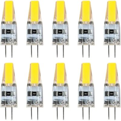 aoyuansea Confezione da 10 Lampadine LED COB G4 Dimmerabili 6W, AC DC 12V/220V, Sostitutive di Alogene 30W 40W per Lampadari e Faretti aoyuansea Confezione da 10 Lampadine LED COB G4 Dimmerabili 6W, AC DC 12V/220V, Sostitutive di Alogene 30W 40W per Lampadari e Faretti