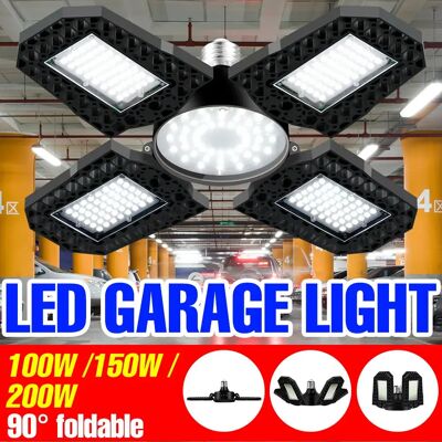 NONE Lampadina da garage a LED da 200 W E27 Lampada di deformazione pieghevole E26 Casa Magazzino Officina Seminterrato Illuminazione Bianco freddo/caldo 100 W 150 W NONE Lampadina da garage a LED da 200 W E27 Lampada di deformazione pieghevole E26 Casa Magazzino Officina Seminterrato Illuminazione Bianco freddo/caldo 100 W 150 W