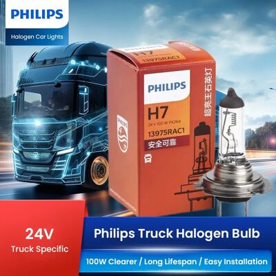 Philips Lampadina per fari per camion 24V H7 24V 100W PX26d 13975RA Philips Lampadina per fari per camion 24V H7 24V 100W PX26d 13975RA