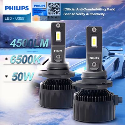 Philips Ultinon Rally 3551 LED H4 H7 H11 HB3/4 9006 9005 HIR2 Faro Auto 6500K Bianco Potenza Massima 50W Lumen Massimi 4500lm Lampadina LED Philips Ultinon Rally 3551 LED H4 H7 H11 HB3/4 9006 9005 HIR2 Faro Auto 6500K Bianco Potenza Massima 50W Lumen Massimi 4500lm Lampadina LED