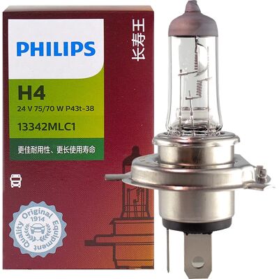 Philips Lampadina per fari per camion 24V H4 24V 75/70W P43t-38 13342MLC1 ECE R37 a vita extra Philips Lampadina per fari per camion 24V H4 24V 75/70W P43t-38 13342MLC1 ECE R37 a vita extra