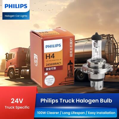 Philips Lampadina per fari per camion 24V H4 24V 100W P43t-38 24569RA Philips Lampadina per fari per camion 24V H4 24V 100W P43t-38 24569RA