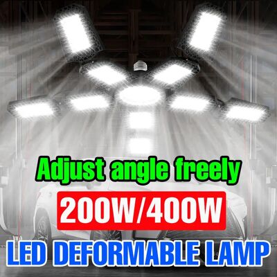 Other Lampadina per garage a LED da 400 W Lampada E27/E26 Faretti pieghevoli AC 220 V 110 V Illuminazione industriale per magazzino domestico Officina Seminterrato Other Lampadina per garage a LED da 400 W Lampada E27/E26 Faretti pieghevoli AC 220 V 110 V Illuminazione industriale per magazzino domestico Officina Seminterrato