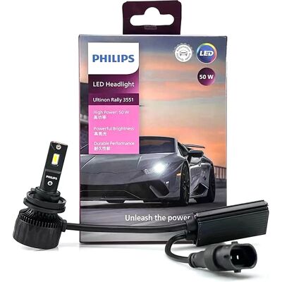 Philips Ultinon Rally 3551 H11 Auto LED Head Light 100W 9000LM Ad alta potenza Super Bright 6500K Bianco Retrofit Lampade LUM11362U3551X2 Philips Ultinon Rally 3551 H11 Auto LED Head Light 100W 9000LM Ad alta potenza Super Bright 6500K Bianco Retrofit Lampade LUM11362U3551X2