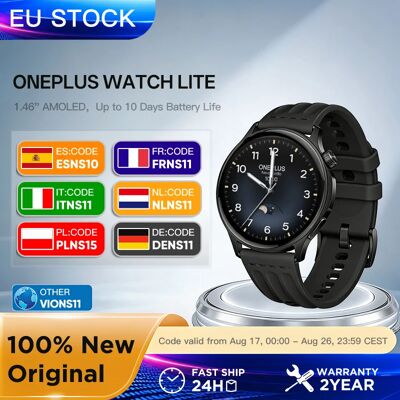OnePlus Watch Lite Smartwatch con Display AMOLED da 1,46'', GPS Dual Band e Durata della Batteria fino a 10 Giorni OnePlus Watch Lite Smartwatch con Display AMOLED da 1,46'', GPS Dual Band e Durata della Batteria fino a 10 Giorni