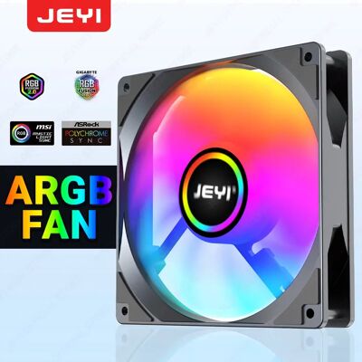 JEYI 120mm PC ARGB Ventola di raffreddamento AURA SYNC RGB Ventole per computer Dissipatore di calore ultra silenzioso Ventilatore con 4PIN PWM e 5V 3PIN ARGB Porta JEYI 120mm PC ARGB Ventola di raffreddamento AURA SYNC RGB Ventole per computer Dissipatore di calore ultra silenzioso Ventilatore con 4PIN PWM e 5V 3PIN ARGB Porta